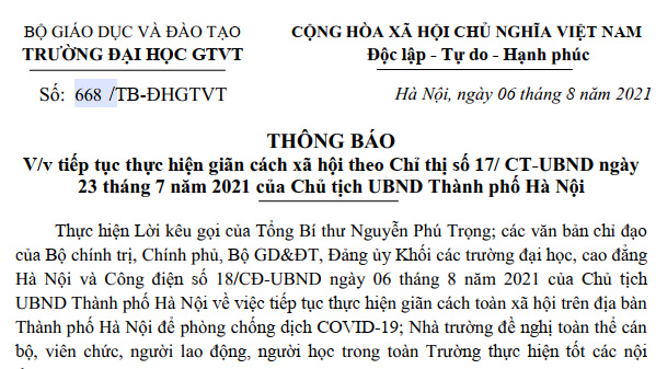 Tiếp tục thực hiện giãn cách xã hội