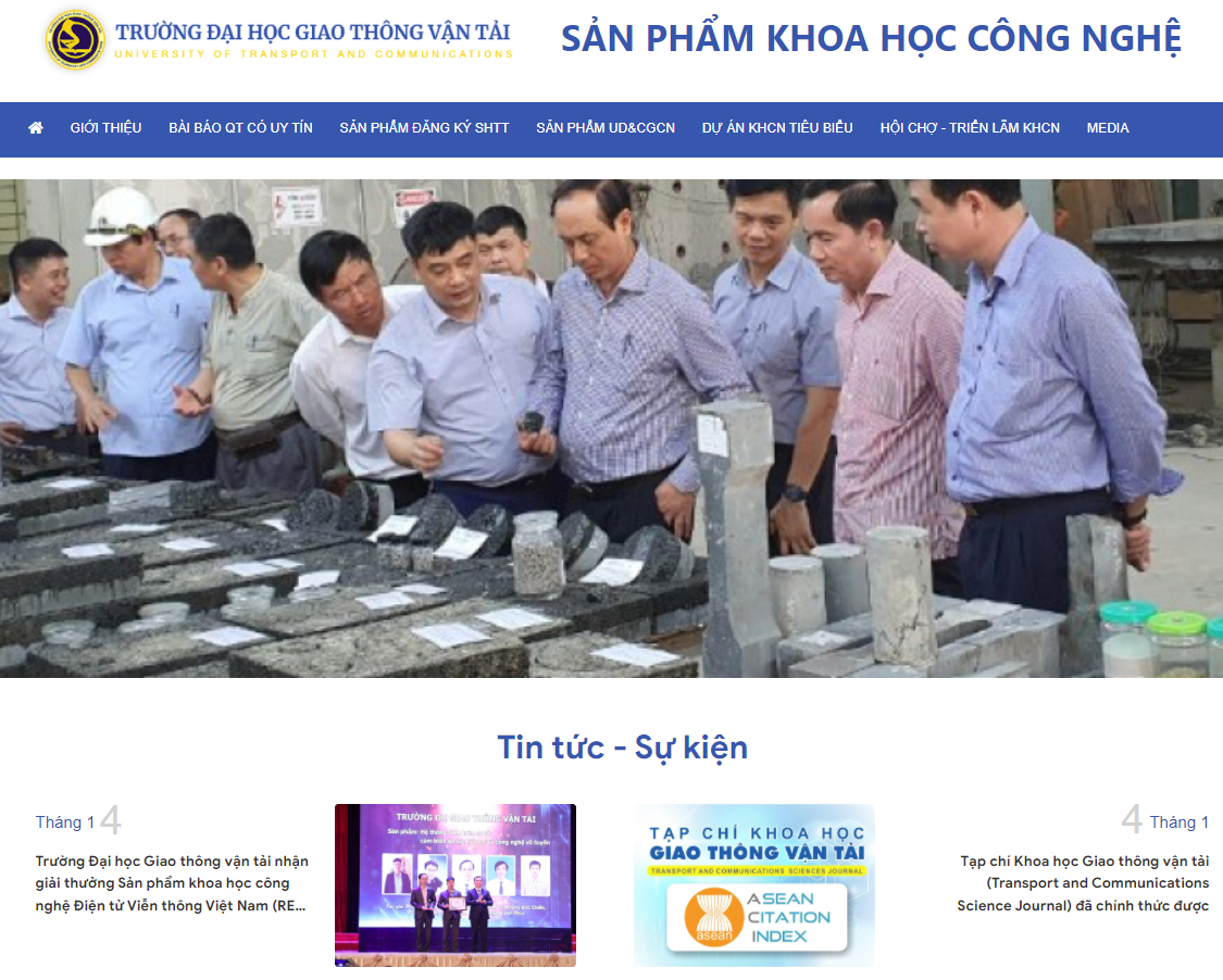 Khai trương trang web Sản phẩm Khoa học công nghệ của Trường Đại học GTVT