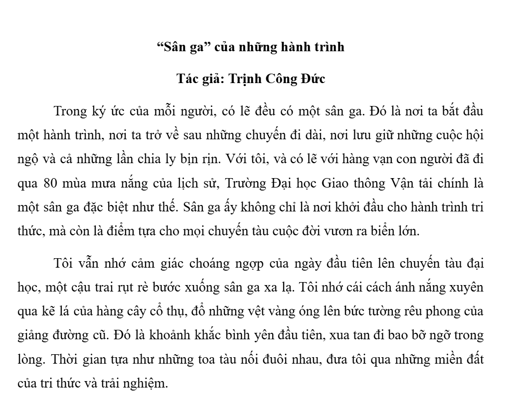 “Sân ga” của những hành trình