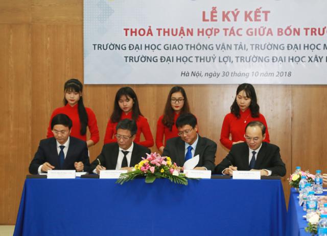 Lễ ký kết thỏa thuận hợp tác giữa 4 Trường Đại học kỹ thuật