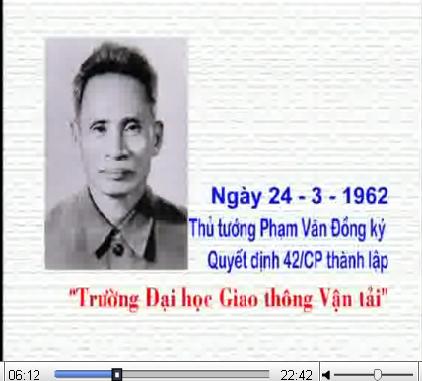 Phim 50 năm thành lập Trường ĐH Giao thông vận tải